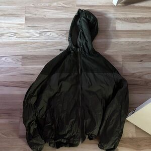 Dark Green Hooded rain Jacket! Brand new never worn!